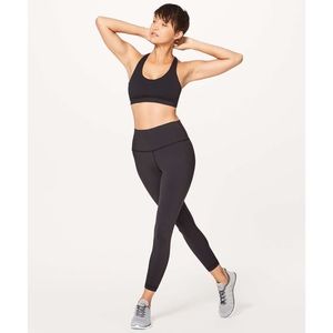 Lululemon Sz 4 Wunder Under Legging High Rise Pant Tight 7/8 Black 25” Inseam